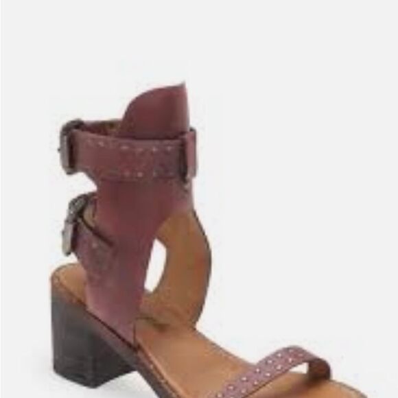 New Free People Happiness Heeled Cowboy Brown Sandals size EU 38.5 US 8.5 - Picture 3 of 8